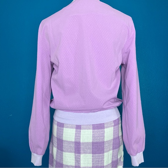 Collectif Bomber Jacket in Pastel Purple - Bright & Beautiful Tara Lilac Jacket - Picture 3 of 15